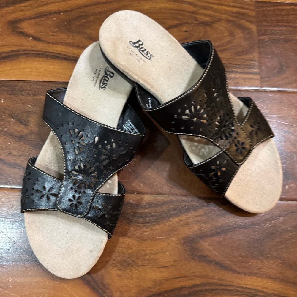 Boho Bass Black and Cream Sandals with Intricate Straps